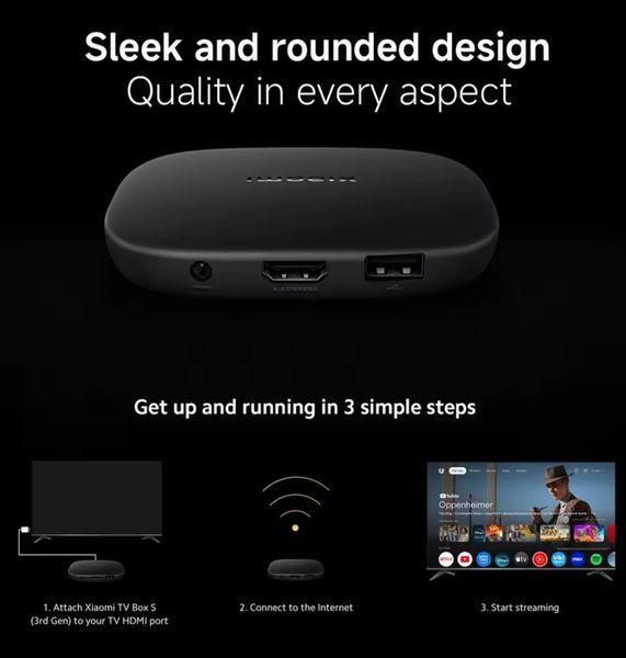 Смарт ТВ Приставка Xiaomi Mi Box S 4K 3nd Gen 2/32 (MDZ-32-AA) Глобальна версія 1161 фото