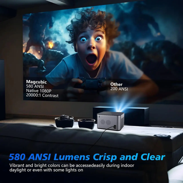 Проектор Magcubic HY350 4K Android 11 580ANSI WiFi6 Miracast/AirPlay c функцією голосового керування 1115 фото