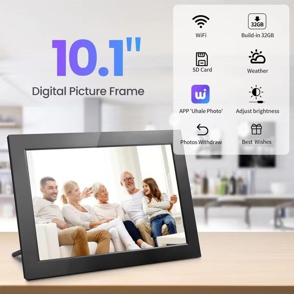 Цифрова фоторамка,Електронна фоторамка 10,1 дюйма,WI-FI,Uhale App,16ГБ 1116 фото
