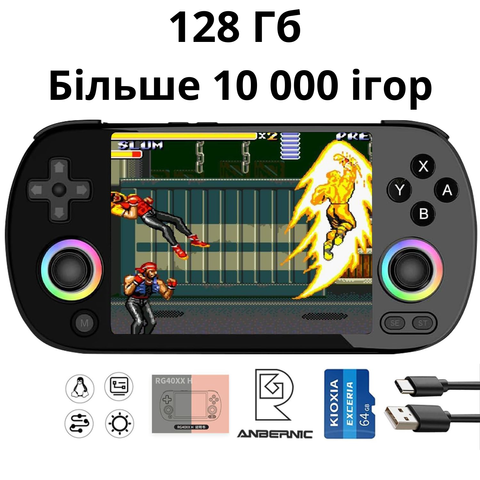 Портативна ігрова консоль Anbernic RG40XX H Black 4.0 IPS екран 128G RG40XX128 фото