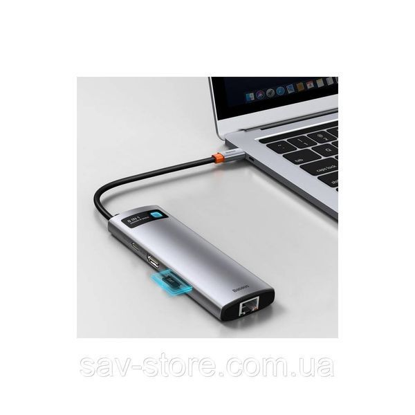 USB-хаб Baseus Metal Gleam Series 8-in-1 Multifunctional Type-C HUB Docking Station 2134204723 фото