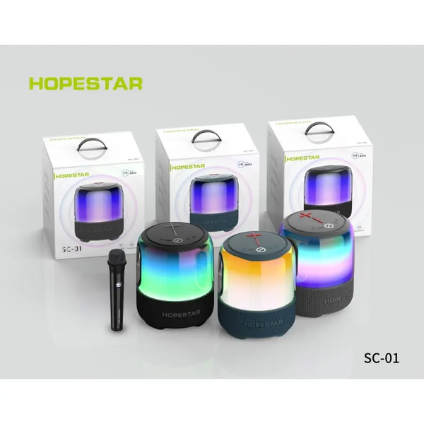 Портативная Bluetooth-колонка Hopestar SC-01 60W + микрофон (Синий корпус) 1998340754 фото