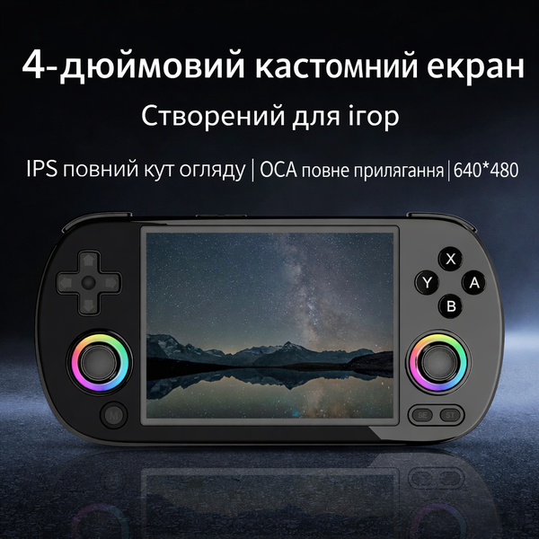 Портативна ігрова консоль Anbernic RG40XX H Black 4.0 IPS екран 64G RG40XX64 фото