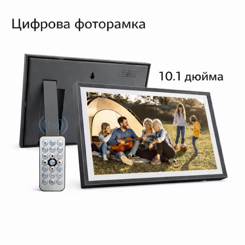 Цифрова фоторамка 10.1&Prime; IPS 1280&times;800 з відтворенням відео та аудіо CR10B фото